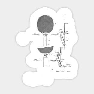 Table Tennis Vintage Patent Drawing Sticker